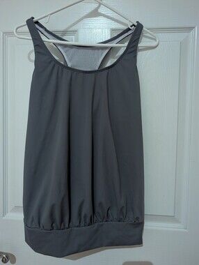 Source Unknown Charcoal Gray Racerback Workout Tank